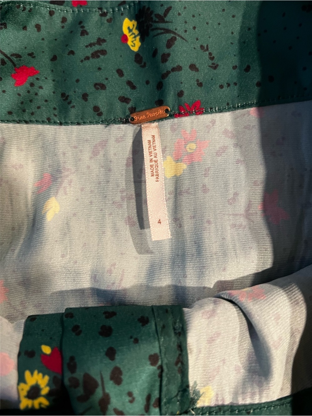 Free People Silk Floral Skirt - Picture 4 of 5